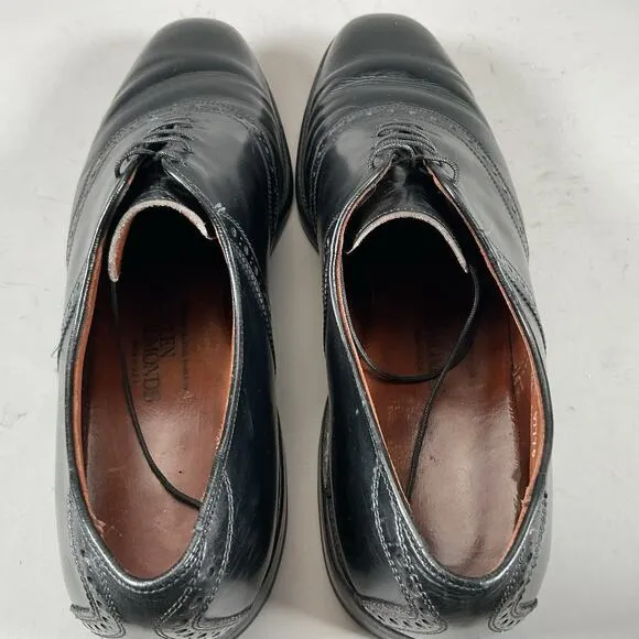 Allen Edmonds Polo Men’s Size 11.5 A Black Leather Saddle Oxford Dress Shoes EUC