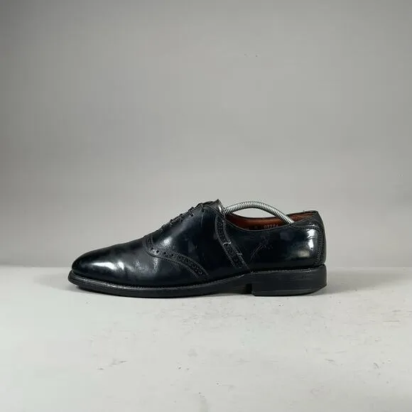 Allen Edmonds Polo Men’s Size 11.5 A Black Leather Saddle Oxford Dress Shoes EUC