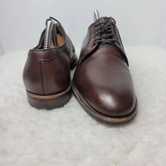 Allen Edmonds San Marco Mens 8 Dark Brown Pebbled Leather Dress Shoes 5722