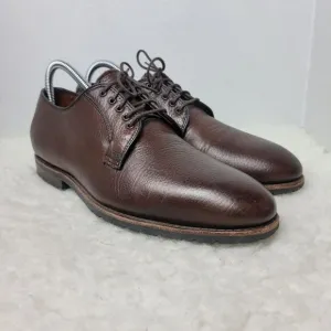Allen Edmonds San Marco Mens 8 Dark Brown Pebbled Leather Dress Shoes 5722