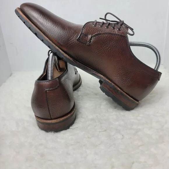 Allen Edmonds San Marco Mens 8 Dark Brown Pebbled Leather Dress Shoes 5722