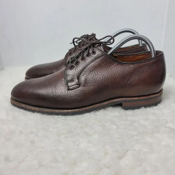 Allen Edmonds San Marco Mens 8 Dark Brown Pebbled Leather Dress Shoes 5722