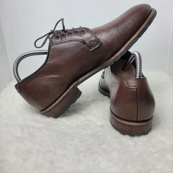 Allen Edmonds San Marco Mens 8 Dark Brown Pebbled Leather Dress Shoes 5722