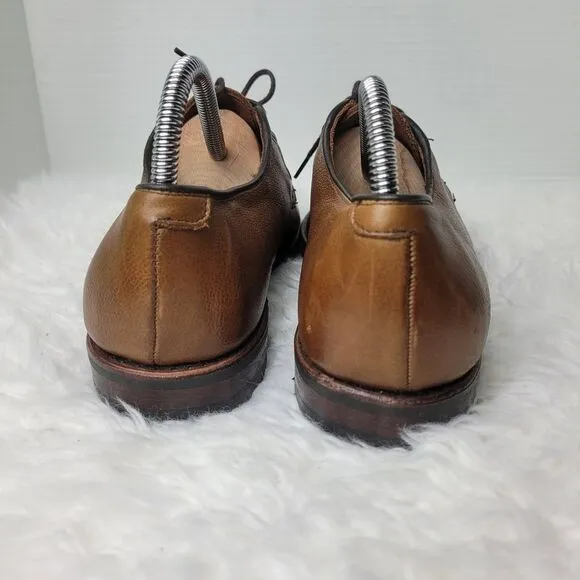 Allen Edmonds San Marco Mens 8 Brown Pebbled Leather Dress Shoes 5722