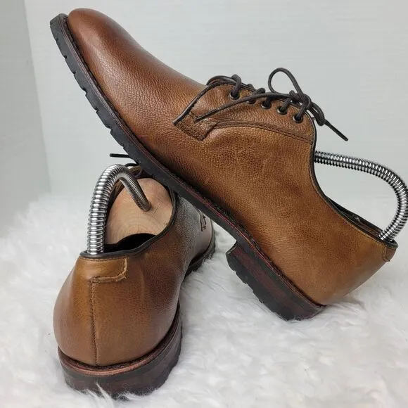 Allen Edmonds San Marco Mens 8 Brown Pebbled Leather Dress Shoes 5722