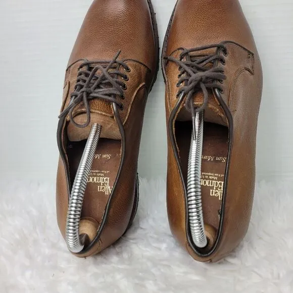 Allen Edmonds San Marco Mens 8 Brown Pebbled Leather Dress Shoes 5722