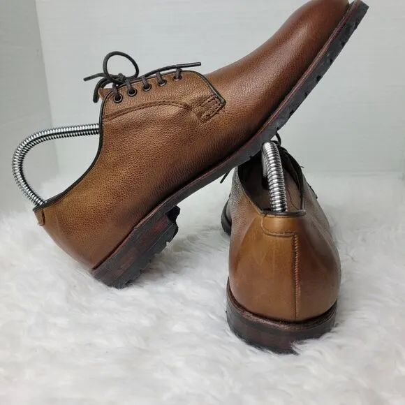 Allen Edmonds San Marco Mens 8 Brown Pebbled Leather Dress Shoes 5722