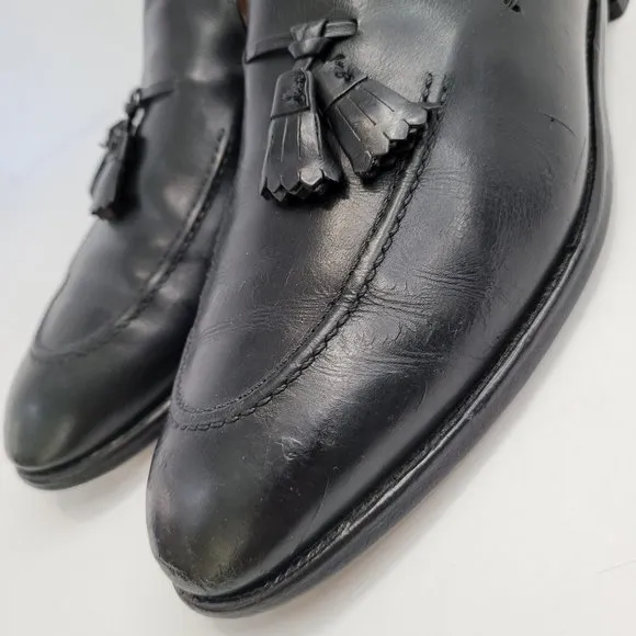 Allen Edmonds Saratoga 8703 Black Leather Loafers Men's Dress Shoes US Size 12A