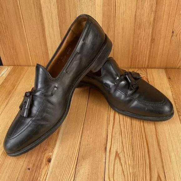 Allen Edmonds Shoes Men 12 B Narrow Grayson Loafer Dress Black Tasseled USA
