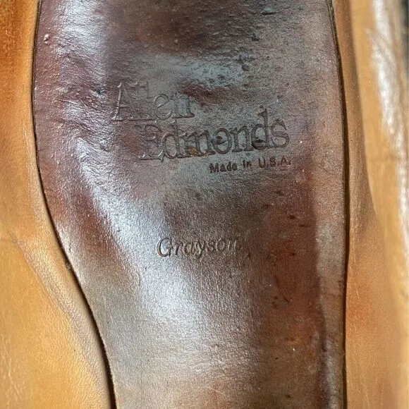 Allen Edmonds Shoes Men 12 B Narrow Grayson Loafer Dress Black Tasseled USA