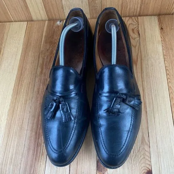 Allen Edmonds Shoes Men 12 B Narrow Grayson Loafer Dress Black Tasseled USA