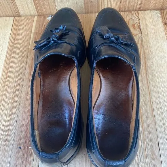 Allen Edmonds Shoes Men 12 B Narrow Grayson Loafer Dress Black Tasseled USA