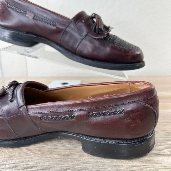 Allen Edmonds Shoes Mens 10 C Cody Tassel Narrow Loafers Chili Made in USA