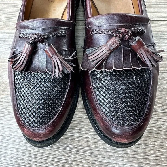Allen Edmonds Shoes Mens 10 C Cody Tassel Narrow Loafers Chili Made in USA