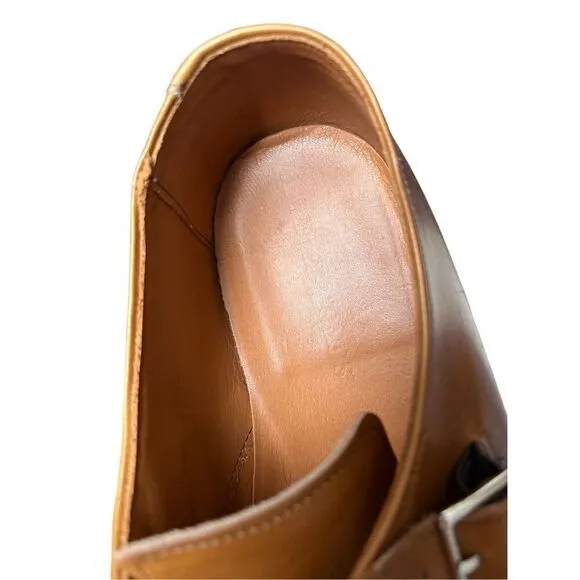 Allen Edmonds Shoes Mens 14 Plymouth Brown Leather Single Monk Strap Dress
