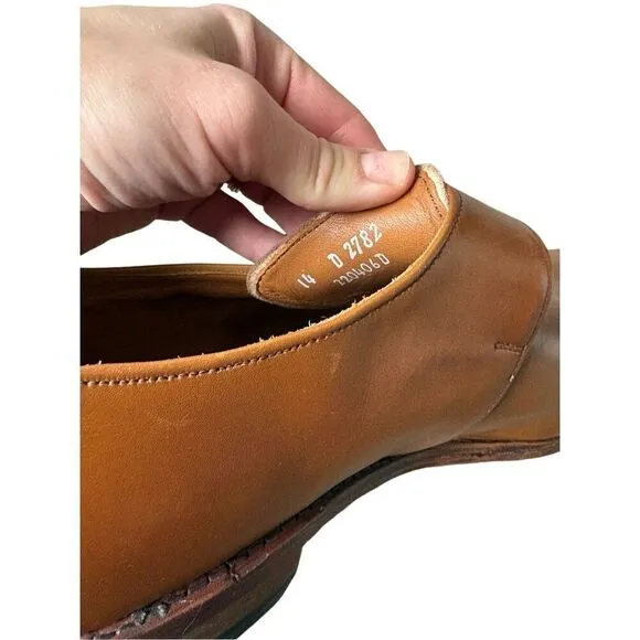 Allen Edmonds Shoes Mens 14 Plymouth Brown Leather Single Monk Strap Dress