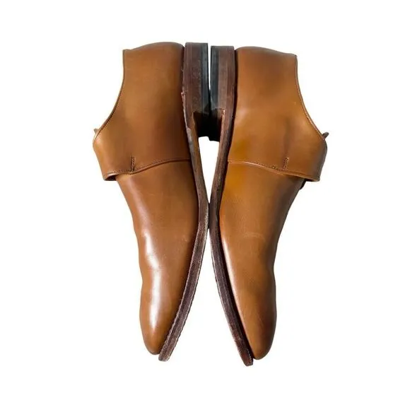 Allen Edmonds Shoes Mens 14 Plymouth Brown Leather Single Monk Strap Dress