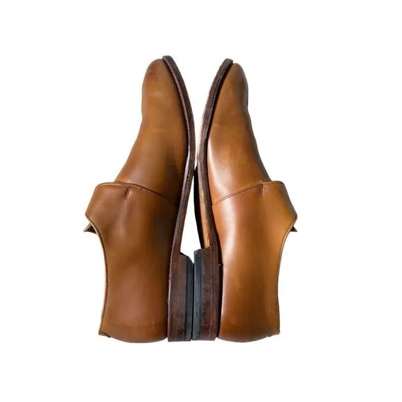 Allen Edmonds Shoes Mens 14 Plymouth Brown Leather Single Monk Strap Dress