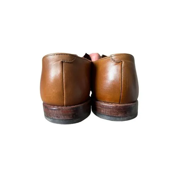 Allen Edmonds Shoes Mens 14 Plymouth Brown Leather Single Monk Strap Dress