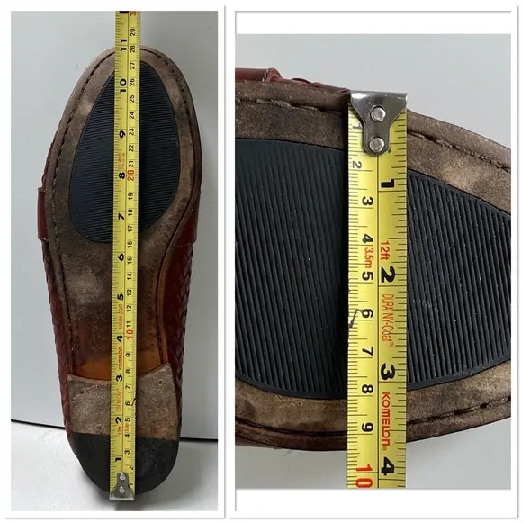 Allen Edmonds St. Croix Brown Woven Loafer Shoes Size 10.5 D