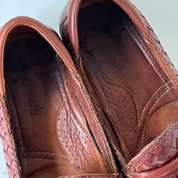 Allen Edmonds St. Croix Brown Woven Loafer Shoes Size 10.5 D