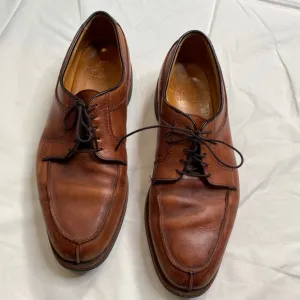 Allen Edmonds Stockbridge Walnut Tan Calf Leather Split Toe Dress Shoes 11D.