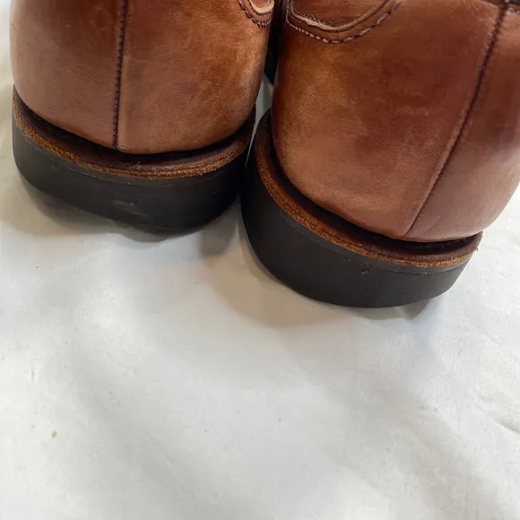 Allen Edmonds Stockbridge Walnut Tan Calf Leather Split Toe Dress Shoes 11D.