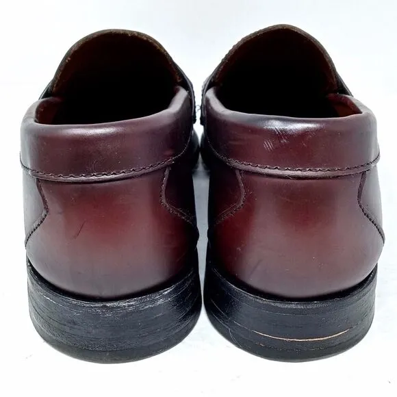 Allen Edmonds Stowe Tassel Burgundy Oxblood Slip On Loafers Shoes - Men's Size 8