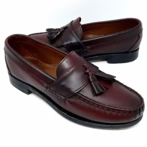 Allen Edmonds Stowe Tassel Burgundy Oxblood Slip On Loafers Shoes - Men's Size 8