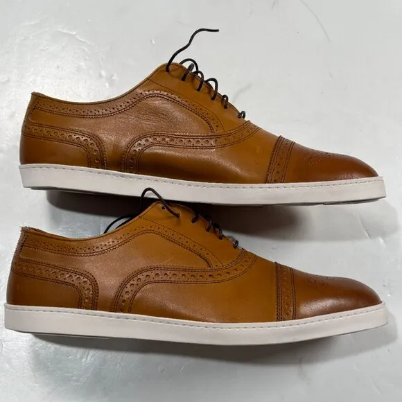 Allen Edmonds Strand Sneakers Mens 12E Walnut Brown Oxford Dress