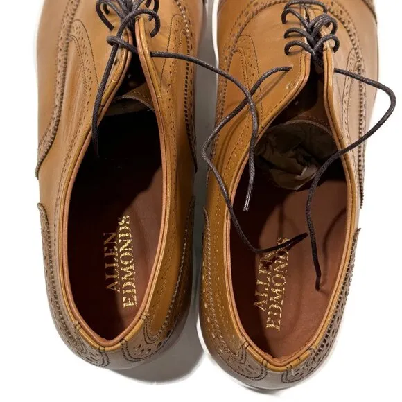 Allen Edmonds Strand Sneakers Mens 12E Walnut Brown Oxford Dress
