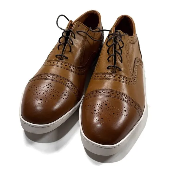 Allen Edmonds Strand Sneakers Mens 12E Walnut Brown Oxford Dress