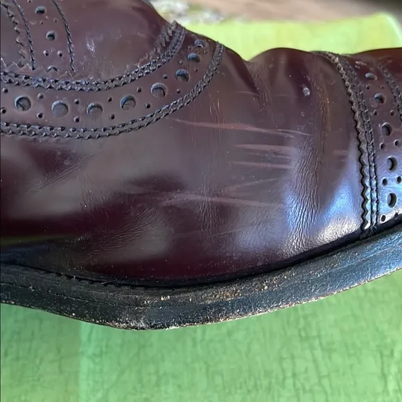 Allen Edmonds Sz13 Oxford Dress Shoes with Brogue Detailing in Oxblood