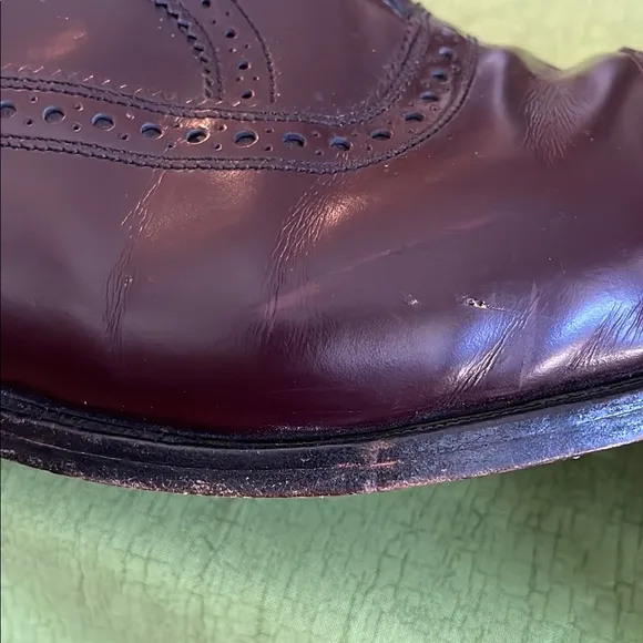 Allen Edmonds Sz13 Oxford Dress Shoes with Brogue Detailing in Oxblood