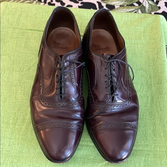 Allen Edmonds Sz13 Oxford Dress Shoes with Brogue Detailing in Oxblood