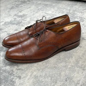 Allen Edmonds Troy Oxford Lace Up Leather Dress Shoes Brown Sz 15