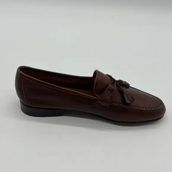 Allen Edmonds Urbino Mens Sz 8.5D Tassel Loafers Black Leather Italy Dress Shoes