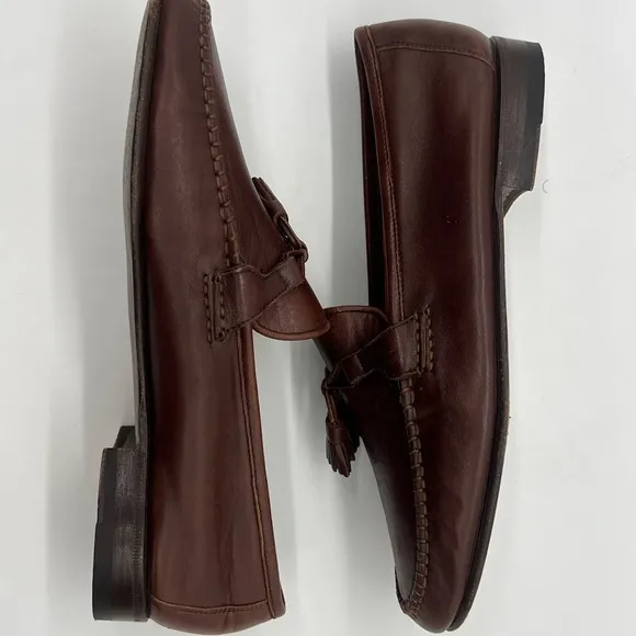 Allen Edmonds Urbino Mens Sz 8.5D Tassel Loafers Black Leather Italy Dress Shoes