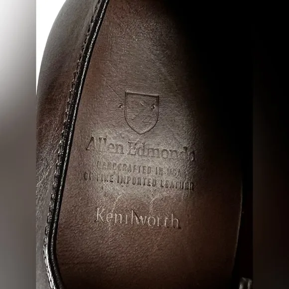 Allen Edmonds USA Kenilworth Brown Leather Derby Dress Shoes 11.5 D