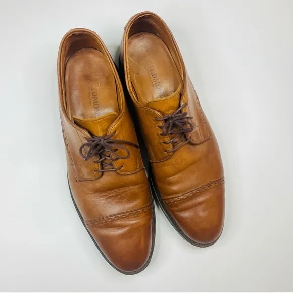 Allen Edmonds Walnut Broadview Cap Toe Derby Dress Shoes 12