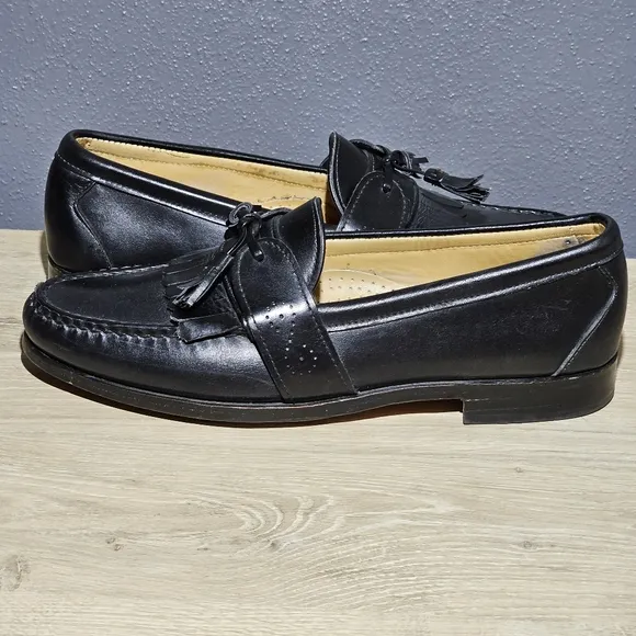 Allen Edmonds Waterville Mens Size 10 B Kiltie Tassel Loafers Shoes Black USA