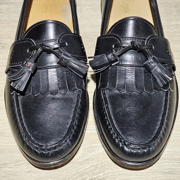 Allen Edmonds Waterville Mens Size 10 B Kiltie Tassel Loafers Shoes Black USA