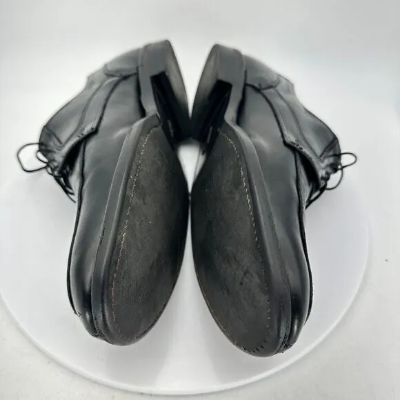 Allen Edmonds Watson Men Size 8.5D Black Leather Split Toe Derby Dress Shoes