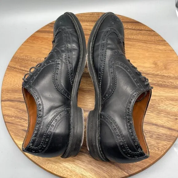 Allen Edmonds WHITNEY Oxford Shoes Mens Size 10.5 D Wing Tip Dress Black USA