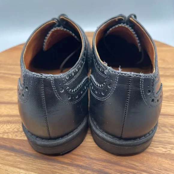 Allen Edmonds WHITNEY Oxford Shoes Mens Size 10.5 D Wing Tip Dress Black USA