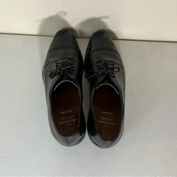 ALLEN EDMONDS 'YORKTOWN' MEN’S BLACK LEATHER CAP TOE OXFORD DRESS SHOES 10