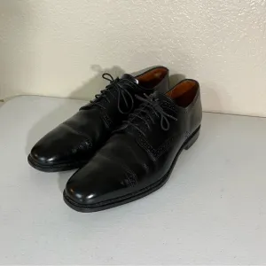 ALLEN EDMONDS 'YORKTOWN' MEN’S BLACK LEATHER CAP TOE OXFORD DRESS SHOES 10