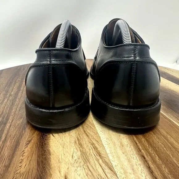 Allen Edmonds Hancock Dress Men's 10.5 D Black Leather Split Toe Oxford Shoes