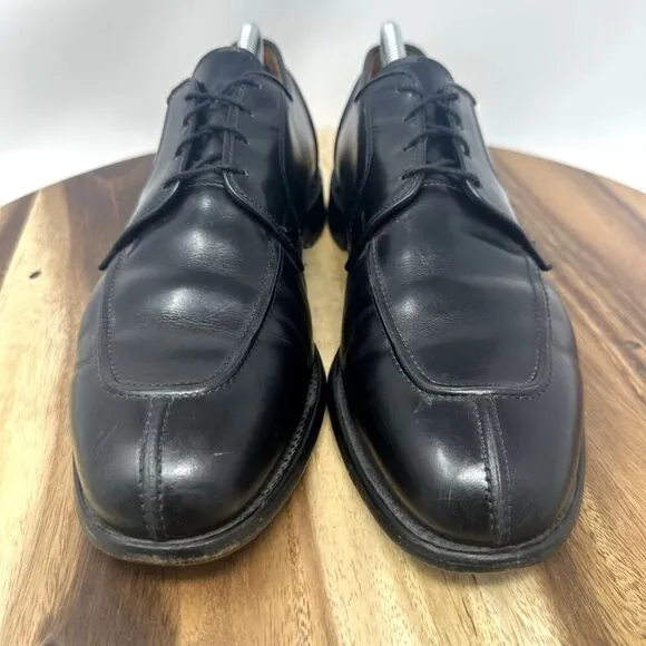 Allen Edmonds Hancock Dress Men's 10.5 D Black Leather Split Toe Oxford Shoes
