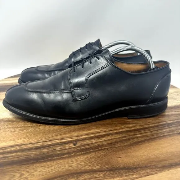 Allen Edmonds Hancock Dress Men's 10.5 D Black Leather Split Toe Oxford Shoes